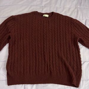 oversized maroon sweater